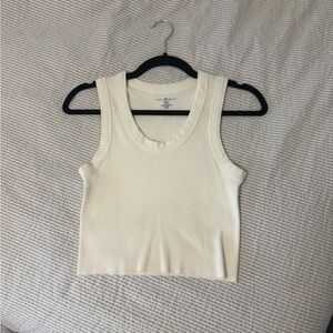 BRANDY MELVILLE ripped white tank top